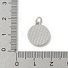 Brass Pave Natural Shell Flat Round with Letter Charms KK-Z115-13P-C-3