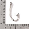 Non-Tarnish 304 Stainless Steel Hook Clasps STAS-C109-14A-P-3