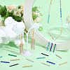 270Pcs 9 Styles Opaque Glass Twisted Bugle Beads SEED-PA0001-26-4