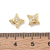 Brass Micro Pave Clear Cubic Zirconia Beads CU-CBA91C0-02G-3