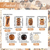 100Pcs 7 Styles Plastic and Wood Beads KY-PA0001-17-2