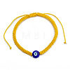 Evil Eye Lampwork Bead Braided Bead Bracelets NE0234-8-1