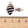 Electroplate Natural Spiral Shell Pendants SSHEL-Q100-42G-3