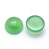 Natural Green Onyx Agate Cabochons G-P393-R38-12mm-2