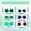 40Pcs 4 Styles Opaque Resin Glasses Cabochons CRES-SC0002-59-2