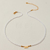 Alloy Number 333 Pendant Resin Imitation Pearl White Round Beaded Necklaces for Women FS-WGE7FDC-03-1
