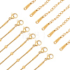 20Pcs Stainless Steel Round Snake Chain Necklaces with Ball NJEW-OC0001-08G-1