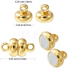 10 Sets 2 Colors Brass Magnetic Clasps KK-CJ0001-90-2