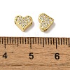 Brass Micro Pave Cubic Zirconia Beads KK-H487-03G-3