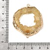 Dyed Natural Druzy Agate Slice Nuggets Links Connector Charms G-P614-04G-01-3