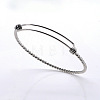 Tarnish Resistant Adjustable 201 Stainless Steel Expandable Bangles NJEW-S105-PJ215-65-1