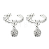 Rack Plating Brass Micro Pave Cubic Zirconia Cuff Earring EJEW-C086-14P-1