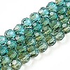 Baking Paint Transparent Glass Beads Strands DGLA-A035-T6mm-A08-2