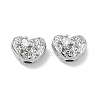 Brass Micro Pave Clear Cubic Zirconia Beads CU-CBA91C0-04P-1
