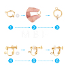 Brass Clip on Earring Findings KK-SC0001-36-3