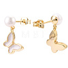 Natural Pearl Dangle Stud Earrings PEAR-N020-05M-1