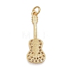 Rack Plating Brass Clear Cubic Zirconia Pendants X-KK-M229-42G-2