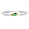 Palestine Map 304 Stainless Steel Enamel Link Bracelets FS-WGEA228-14-1