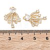 Brass Micro Pave Clear Cubic Zirconia Pendants KK-B172-05G-3