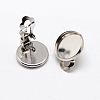 Brass Clip-on Earring Settings KK-I007-P-NF-1