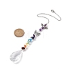 Glass Teardrop Chandelier Pendant Decorations HJEW-JM00855-4