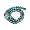 Assembled Synthetic Silver Line Turquoise Beads Strands G-D0006-C13-6mm-4