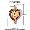 304 Stainless Steel with Glass Pendants GL-OY001-03G-03-2
