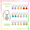 18Pcs 9 Colors Round Frosted Glass Pendant Locking Stitch Markers HJEW-AB00633-2