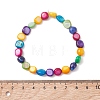 Dyed Natural Shell Beads Stretch Bracelets for Women BJEW-JB13582-2