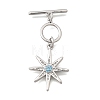 Brass Pave Cubic Zirconia Toggle Clasps KK-N289-09P-1
