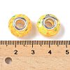 Transparent Resin Rondelle European Beads RESI-S023-32-3