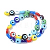 Handmade Evil Eye Lampwork Beads Strands LAMP-G168-05-2