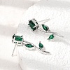 Brass Micro Pave Cubic Zirconia Stud Earrings KK-CBA8324-20P-02-2
