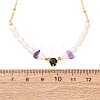Natural Amethyst Chip and Rice Natural Pearl Beaded Necklaces GG-CBA3297-15G-G-5