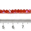 Electroplate Transparent Glass Beads Strands EGLA-A035-T3mm-L01-4