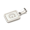 Vacuum Plating 304 Stainless Steel Pave Natural White Shell Pendants STAS-S130-03P-G-2