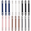 18Pcs 6 Colors Imitation Leather Bag Webbing Straps with Silver Color Plated Metal Eyelets for Bag Accessories DIY-NB0016-35-1