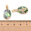 Constellation Natural Paua Shell Pendants KK-P265-01G-02-3