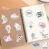 50Pcs Floral PVC Self Adhesive Cartoon Stickers STIC-B001-09B-7