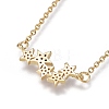 Brass Micro Pave Clear Cubic Zirconia Pendant Necklaces NJEW-R256-06-4