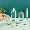 5Pcs 5 Styles Square Transparent Acrylic Jewelry Display Pedestals ODIS-FG0001-65-3