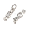 Brass Micro Pave Clear Cubic Zirconia Pendants KK-B170-25P-2