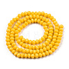 Opaque Solid Color Imitation Jade Glass Beads Strands EGLA-A044-P4mm-D29-3