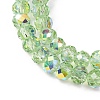 Electroplate Transparent Glass Beads Strands EGLA-A046-01A-04-3
