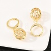 Hollow Oval Brass Clear Cubic Zirconia Leverback Earrings EJEW-H182-04A-G-2