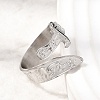 201 Stainless Steel Cuff Open Rings RJEW-Z141-01P-2