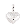 925 Sterling Silver Love Heart Pendants STER-P058-01C-S-1