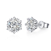 Anti-Tarnish 925 Sterling Silver with Moissanite Rhinestone Earrings AJEW-U007-06P-1