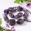 Natural Amethyst Nuggets Bead Strands G-L366-01-2