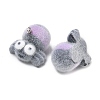 Flocking Opaque Resin Pendants RESI-F064-A11-2